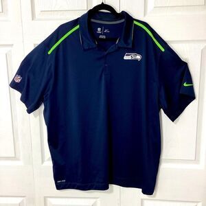 Nike Seahawks Collar Shirt Men's 3X NikeDri Fit On Field Apparel Brand